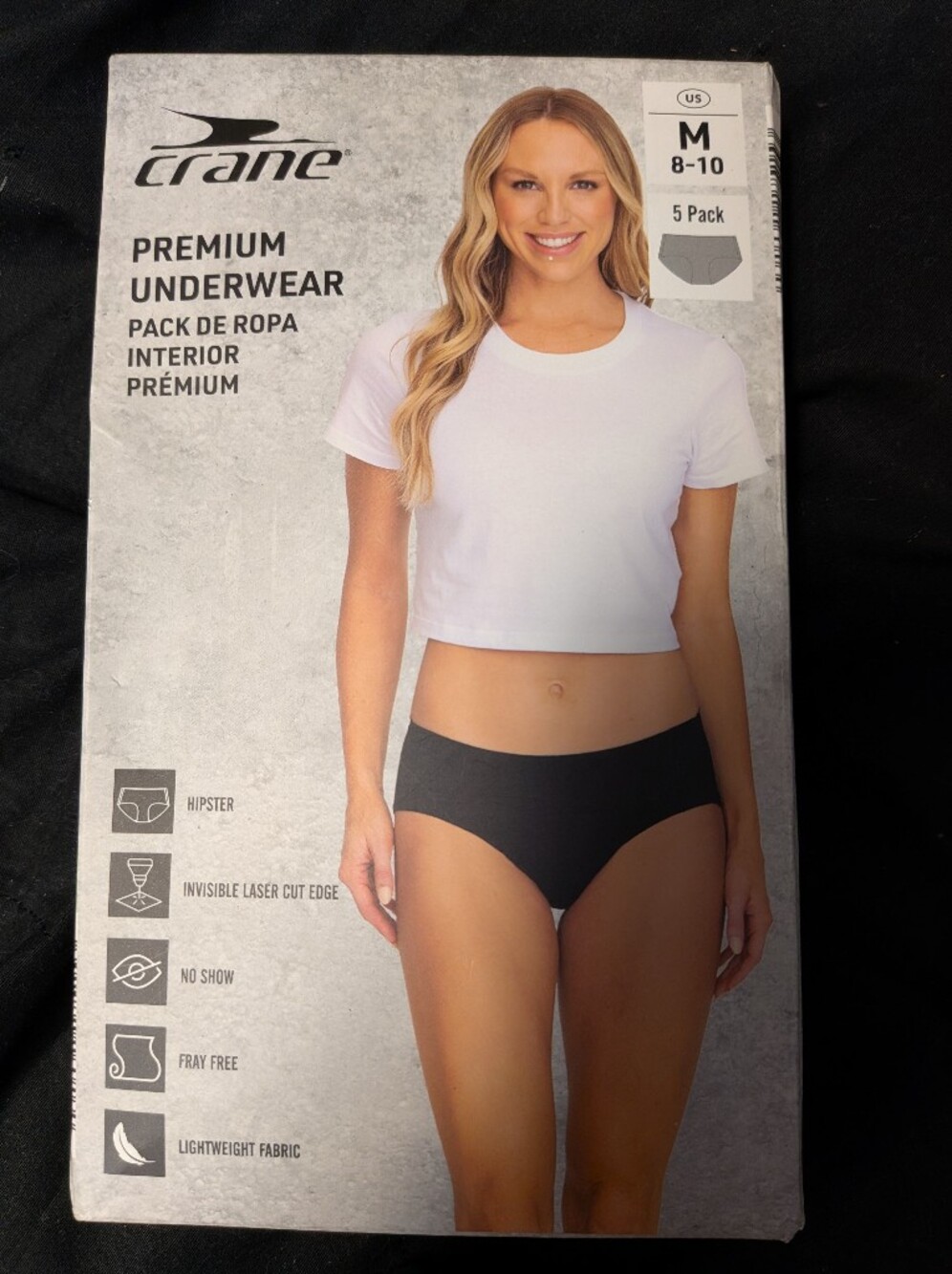 HUE Women's Black Hipster Briefs